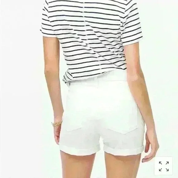 J.Crew Classic denim short in white NWT - Picture 3 of 6